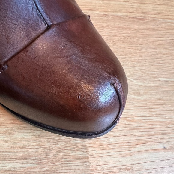 Timberland - Heeled Dark Brown Leather Boots Mid-Calf Height - Size 8 - Picture 16 of 16